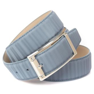 Anthoni Crown Lederg&uuml;rtel ANTHONI CROWN, Damen, Gr. 75, blau (hellblau), Leder, unifarben, G&uuml;rtel Lederg&uuml;rtel, in schillernder 3D-Optik