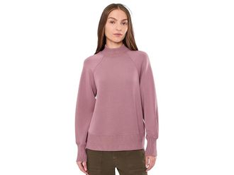 Varley Loxley Raglan Boyfriend Sweat Womens Sweatshirt Wistful Mauve : XXS, Elastane/Jersey/Polyester