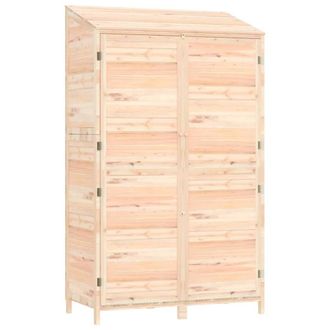 Berkfield Home Garden Shed 102x52x174.5 cm Solid Wood Fir in Light Tan
