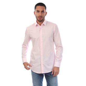 HUGO BOSS Heren H-Hank-S-Kent Slim overhemd (Roze)