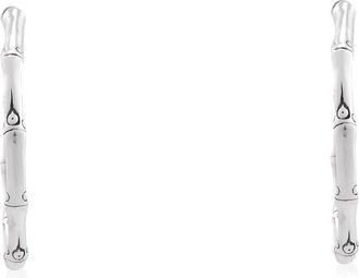 John Hardy Bamboo Silver Medium Hoop Earrings - EB5433