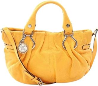 Celine Pre-owned Pillow Leather 2way Bag - Dames - Vintage Handtas - Geel - ONE Size - Leer - Vintage