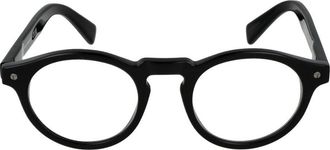 Tod's TO-1044781 Acetate Round-Frame Eyeglasses - Black