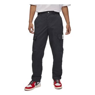 Nike Jordan Air Jordan Button Closure Design Casual Pants Mens Black DQ7343-010