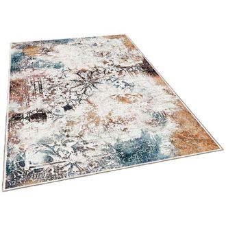 Dmora Alfombra Rocky River, Estructura De Terciopelo, 200x80 Cm Multicolor