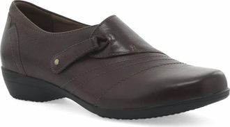 Dansko Womens Franny Loafer In Chocolate Burnished Calf