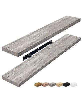 Sorbus Set Of 2 Long Floating Shelves