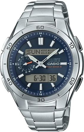 Casio Wave Ceptor Mens Silver Watch WVA-M650D-2AER Stainless Steel (archived) - One Size