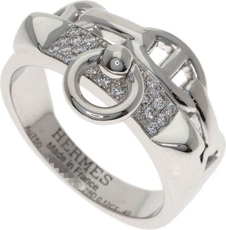 Herm&egrave;s White Gold (18K) Band Ring (Pre-Owned)