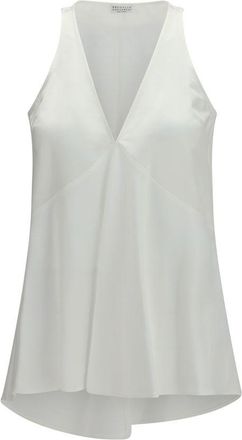 Brunello Cucinelli White Cotton Womens Shirt