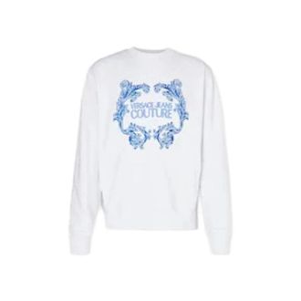 Versace Jeans Couture Sweatshirts, male, White, Size: XL Felpa