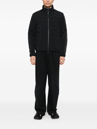 Emporio Armani Chevron Quilted Down Jacket - Black