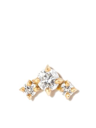 Lizzie Mandler 18kt yellow gold Eclat diamond stud earring