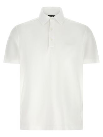 Ermenegildo Zegna White Cotton Polo Mens Shirt