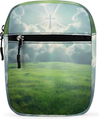 Generic Christian Religious Cross Light of God Crossbody Bag Adjustable Satchel Cute Shoulder Bag Lightweight Sling Bags