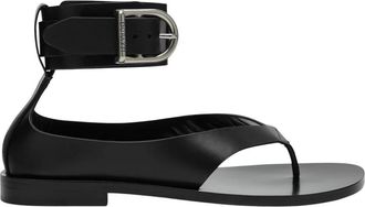 Durazzi Milano Sandalen met Enkelbandjes - Dames - Sandalen - Zwart - 37 EU - Leer - Schoenen