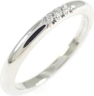 Tiffany & Co. Silver Platinum 950 Band Ring (Pre-Owned)