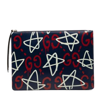 Gucci Pre-owned Gucci Calfskin Gucci Ghost Clutch Ladies 6F04VV61PU25OYT5