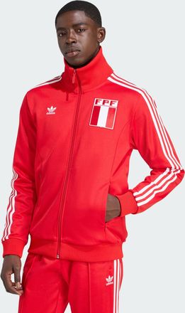 adidas Originals Mens Peru Track Top - Red Cotton - Size X-Small