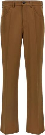 Marni Rechte broek - Heren - Straight fit broeken - Bruin - M - Wol - Broeken