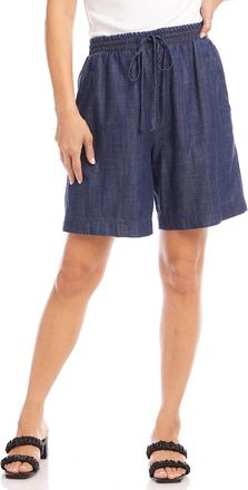 Karen Kane Jayla Drawstring Short In Denim Blue