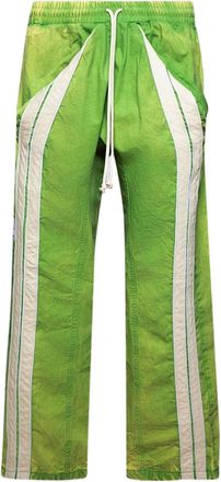 RRR123 Broek met streepdetail - Groen