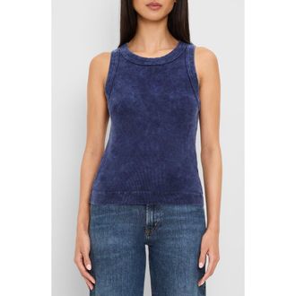Michael Stars Gina Wide Binding Cropped Tank in Nocturnal at Nordstrom, Size X-Small