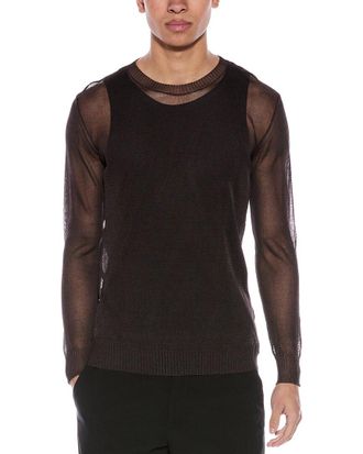 Valentino Sheer Silk Crewneck Sweater