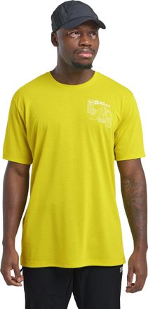 Jack Wolfskin T-Shirt JACK WOLFSKIN VONNAN GRAPHIC T M, Herren, Gr. XL (54/56), explore, chartreuse, Obermaterial: 100% Polyester, Shirts T-Shirt
