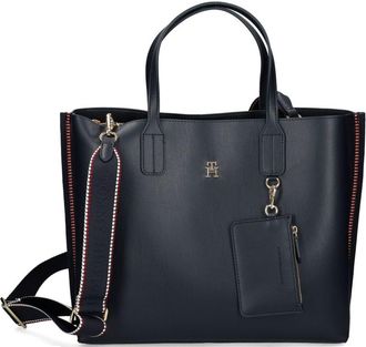 Tommy Hilfiger Borsa tote con placca TH - Blu