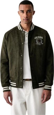 Guess Bomberjack - Heren - Bomber jackets - Groen - XL - Leer - Jassen