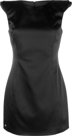 Philipp Plein Iconic Plein satin-finish dress - women - Acetate/Elastane/Polyamide/Polyester - M - Black