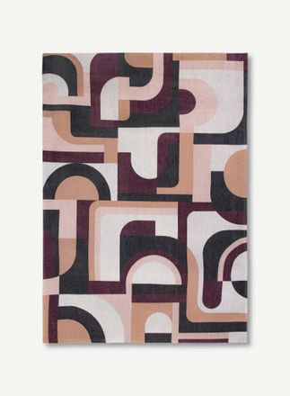 Louis De Poortere Dise&ntilde;o De M&oacute;dulos - Alfombra Geom&eacute;trica Nuance - Hecha En B&eacute;lgica - Acabado A Mano - Antideslizante Natural - 100% Poli&eacute;ster - Rosa Rohe - 280 X 390 C