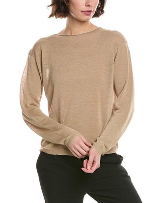 Vince Dropped Shoulder Boat Neck Top