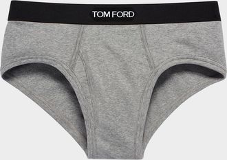 Tom Ford Men & apos;s Jacquard Logo Cotton Briefs
