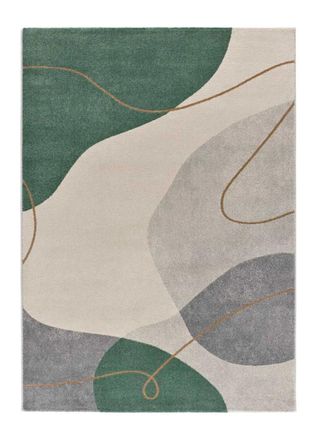 Atticgo Alfombra abstracta verde/beige 120x170 cm