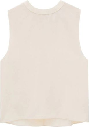 Saint Laurent White Sleeveless Tank Top