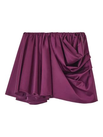 Ganni Gedrapeerde mini-rok - Paars