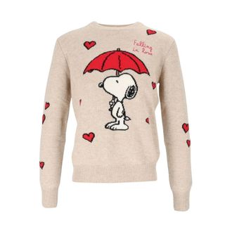 MC2 Saint Barth New Queen Sweater - Dames - Ronde hals truien - Beige - M - Truien & Vesten