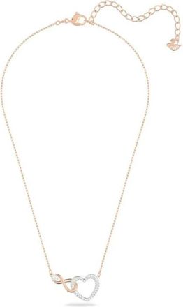 Swarovski Infinity Hart Ketting - Dames - Kettingen - Roze - ONE Size - Accessoires