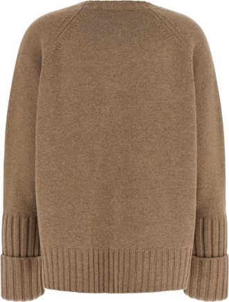 Tory Burch Pure Wool Crew Neck Sweater - Camel