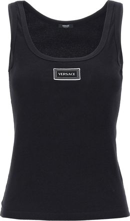 Versace Black Logo Tank Top