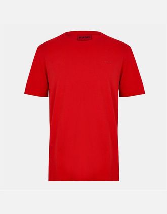 HUGO BOSS Mens Crew Neck Short Sleeve Regular Fit T-Shirt - Red - Size: 36