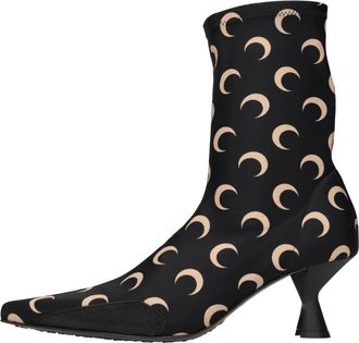 Marine Serre Moon Jersey Ms Still - Dames - Laarzen met Hak - Veelkleurig - 39 EU - Leer - Schoenen