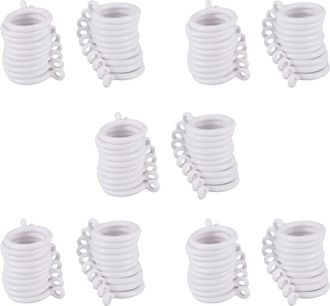 OEM 100 Anillas De Pl&aacute;stico Blancas Para Cortinas De Interior, 25 Mm