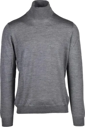 Gran Sasso Wool and Silk Turtleneck - Grey