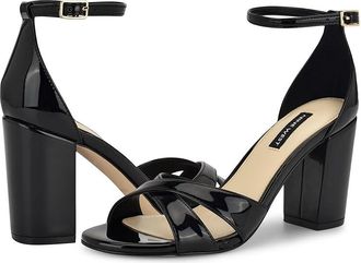 Nine West Saile Womens Sandals Black Patent : 7.5 M, Rubber/Synthetic