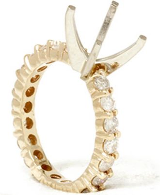 Pompeii3 1 1/2ct Diamond Eternity Mount Engagement Ring Setting Size Selectable