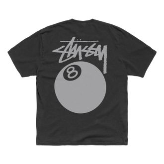 St&uuml;ssy 8 Ball T-Shirt Pigment Dyed Faded Black 1905022-FBLA
