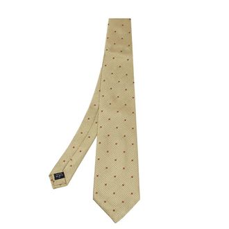 Dunhill Gold Chevron Jacquard Silk Tie